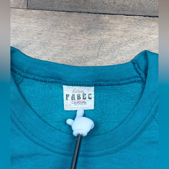 Vintage Cunard Princess 1980s Alaska Polar Bear Blue Crewneck Sweater Size Small - Picture 3 of 6